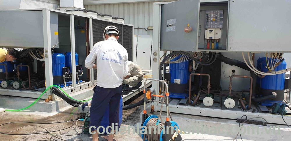 Tẩy cặn Chiller tại Bắc Giang