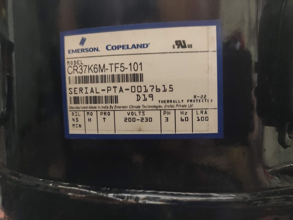 Máy nén cr37k6m-tf5-101–Máy nén xoắn ốc copeland
