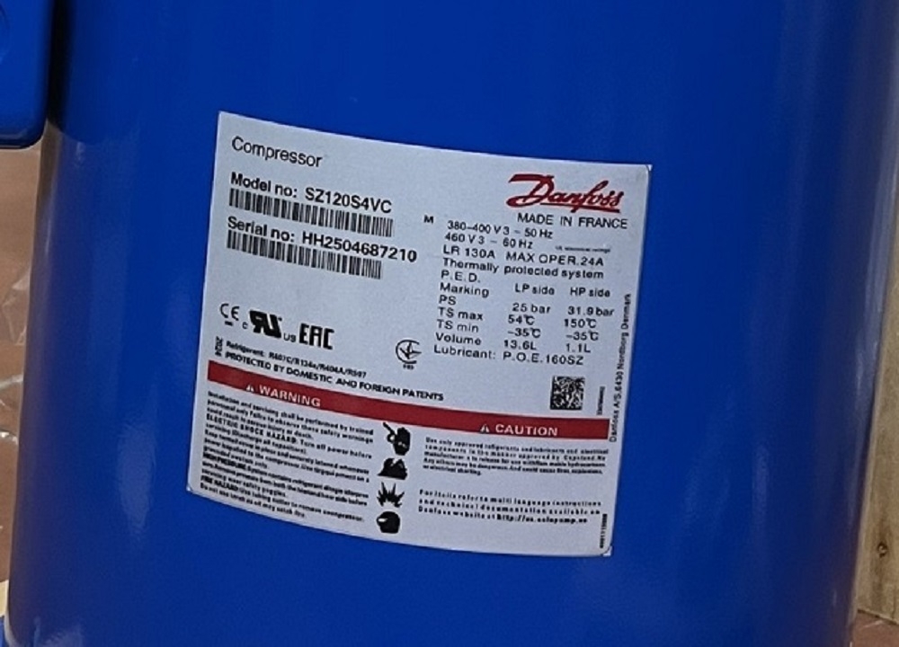 Máy nén sz120s4vc-máy nén xoắn ốc danfoss